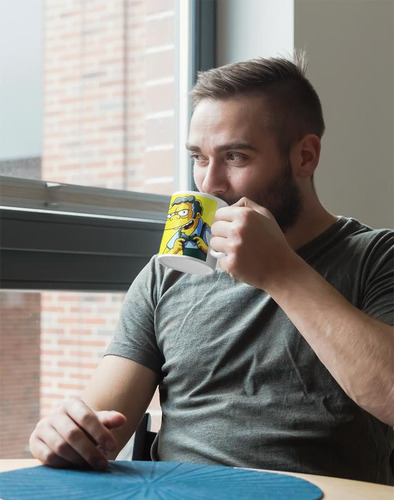 Tazones Tazas Blancas Moe Szyslak Bar De Moe Los Simpson