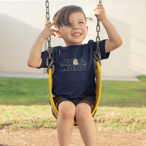 Star Wars Playera Infantil Grogu Logo Star Wars Oficial