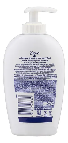 Jabón líquido Nutrición Profunda para las Manos Dove Frasco 250ml