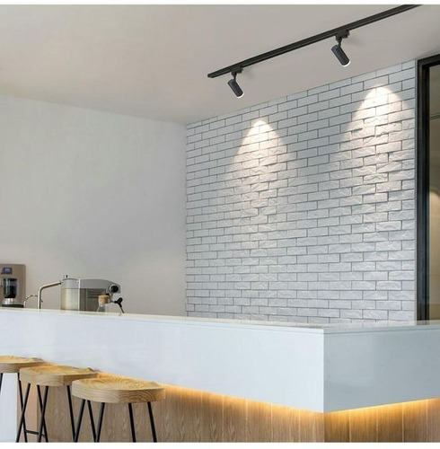 Riel Soporte 2 Metros Spot Led X 4 Decoración Luz Calida