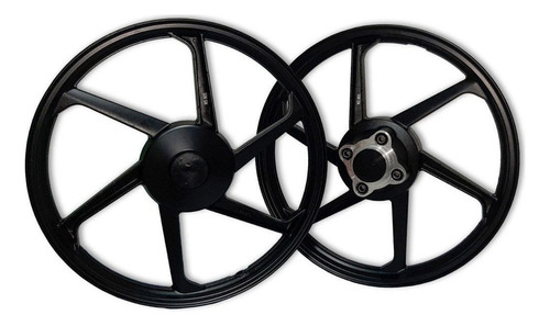 Roda Liga Leve Titan 125 00 Á 08 Ks Preta 6 Palitos