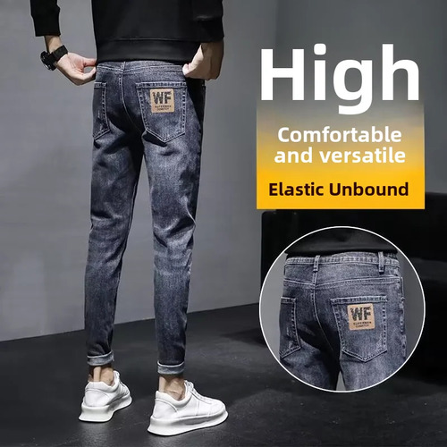 Vaqueros Vaqueros De Mezclilla Ajustados For Hombre A La Mo