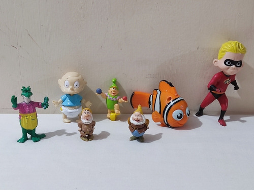 Lote 7 Figuras Promocionales Como Nemo De Mcdonald's Y Mas. (Usado)