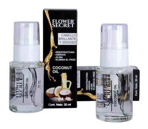 Aceite De Coco Capilar Cabello Brillante 30ml Flower Secret