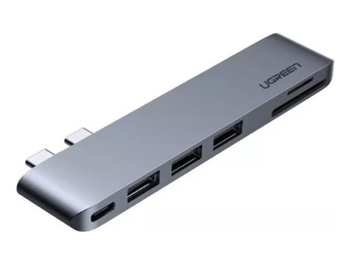 Hub Para Macbook Pro Air Dual Usb C 6 En 1 Tb3 / Pd / Tf Sd