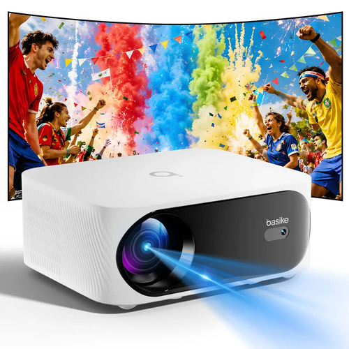 Projetor Basike LED Full HD 1080p com Wi-Fi 6 e Bluetooth 5.4