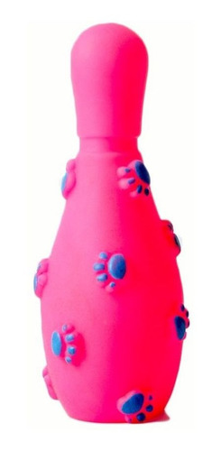 Brinquedo Pet - Pino De Boliche De Borracha Cor:rosa