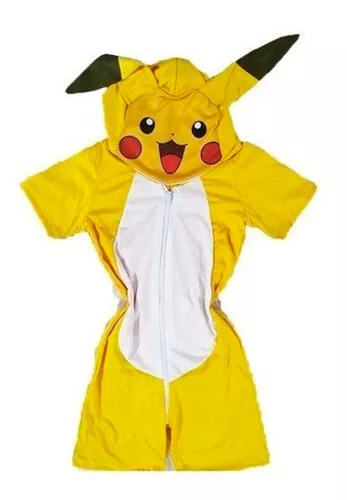 Pikachu Pokemon Fantasia Pijama Kigurumi Macacão Roupa Adulto A