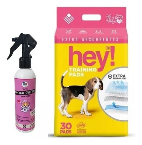 Kit Perro 30 Pañales Sabanillas Absorbentes 60x60 + Educador