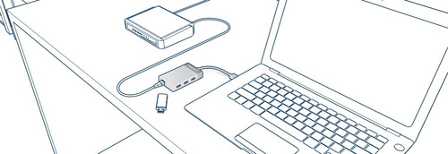 Mini Hub Trednet Tu3-h4e 4 Puertos Usb 3.0 Plug&play Win/mac