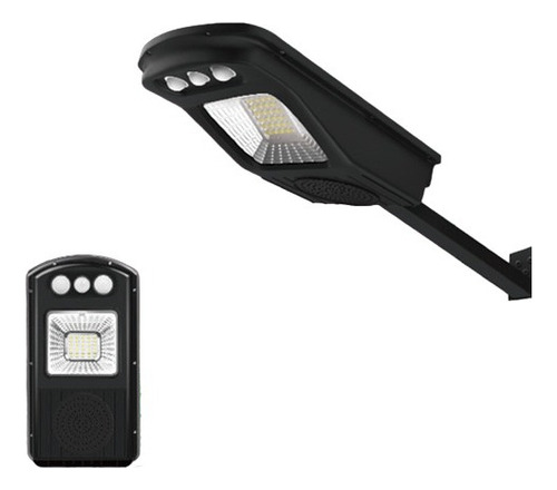 Lámpara Foco Solar Con Música 30w Bluetooth Cl-180 Color Negro