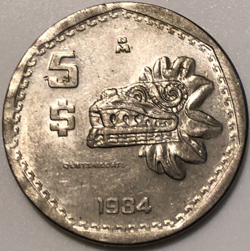 Mex19094 México 5 Pesos 1984 Xf Ayff