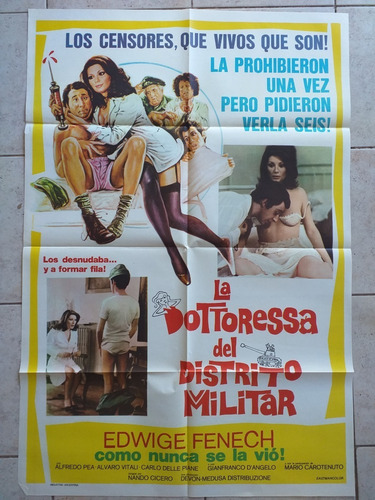 Antiguo Afiche Cine - La Dottoresa Del Distrito * (Usado)