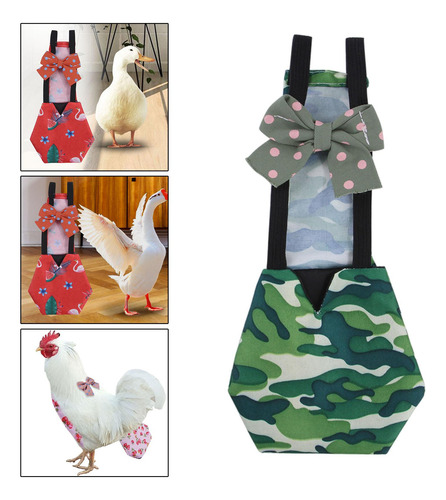 Pañal De De Pollo Reutilizable, Pañal De Aves De Verde M