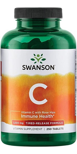 Vitamina C Con Rose Hips 1000mg 250tab ! Sabor Neutro