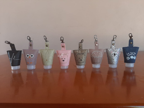 Chaveiro Porta Álcool Gel Kit Contendo 03
