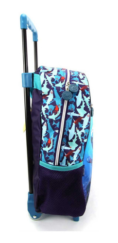 Imagem 3 de 9 de Mochilete Shark Cyborg Com Lancheira E Estojo Pacific 997l01
