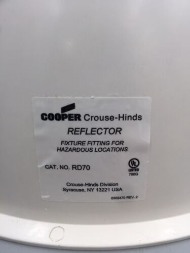 Houston Stock New Crouse Hinds Rd70 Dome Reflector Vmv S Yyr