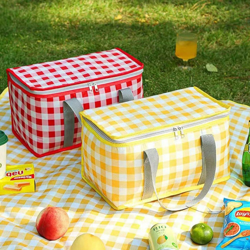 2pzs Bolsa De Picnic Aislada Reutilizable Gran Capacidad