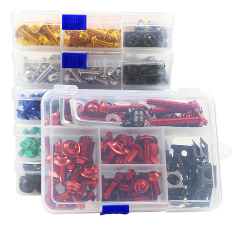 177pcs / Set De Pernos De Carenado De Motocicleta M5 Negro