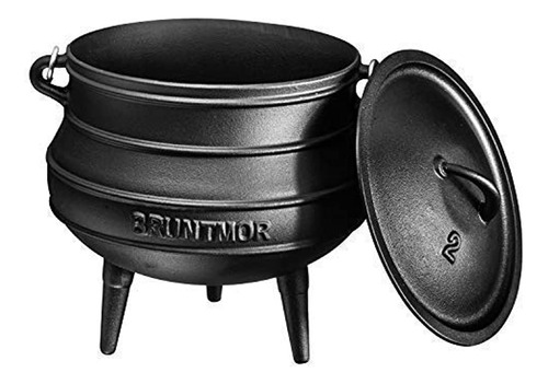 Olla Africana Potjie Pre-sazonada De Hierro Fundido Con Tapa