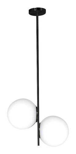 Lampara Colgante Moderna Barral 2 Luces 80cm Apto Led