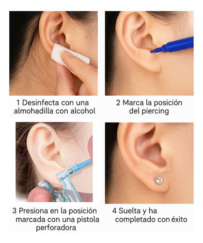 X12u Abridores De Oreja Piercing Pistola Perforadora Arito