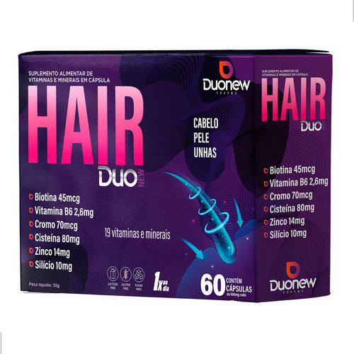 Duohair Cabelo Pele Unhas Fortes 19 Vitaminas E Minerais