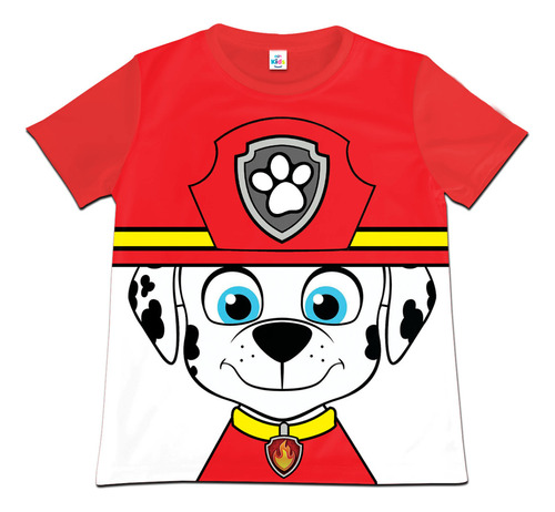 Camiseta Camisa Niño Paw Patrol Marshall Personalizada Pol