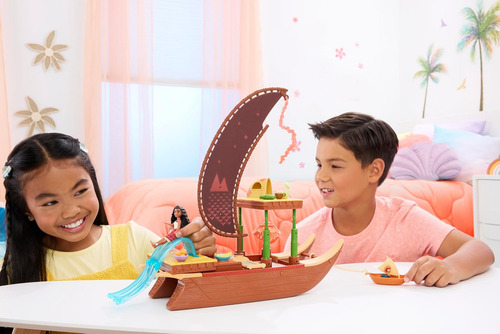 Moana 2 Set Bote De Aventuras Con Mini Muñeca Y Accesorios Marrón Claro