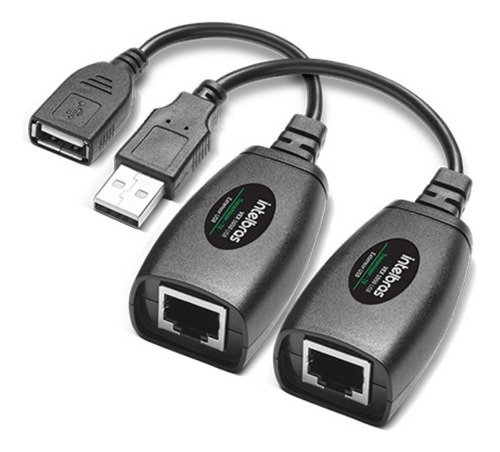 Extensor de datos USB Intelbras Vex 1050 Usb G2, color negro