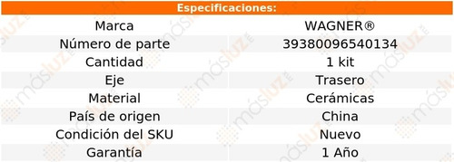 Kit Zapatas Ceramicas Tra Grand Vitara V 6 2.7l 06-08 Wagner