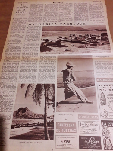 Diario La Prensa Marañon Brasil Margarita 13/10 1968