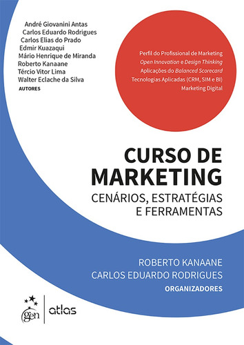 Curso De Marketing - Cenários, Estratégias E Ferramentas, de Kanaane, Roberto. Editora Atlas Ltda., capa mole em português, 2016