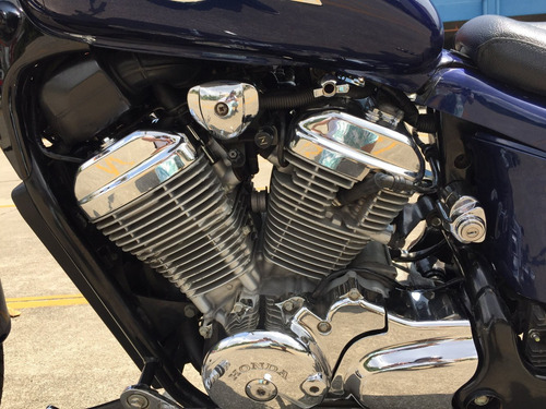 Moto Custom - Honda Shadow 600 Vt - Azul - 600cc - V2custom