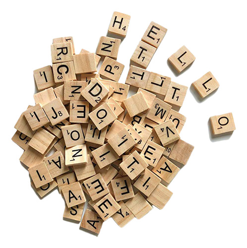 Juego De Letras Inglesas De Madera Word, 50 Unidades, De Alp