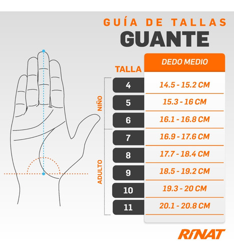 Guante De Portero Rinat Meta Gk Tactik Semi Spine Nar. Ad.