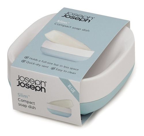 Jabonera Slim Compacta Jabón Tocador Mano Joseph Joseph Color Blanco/Gris