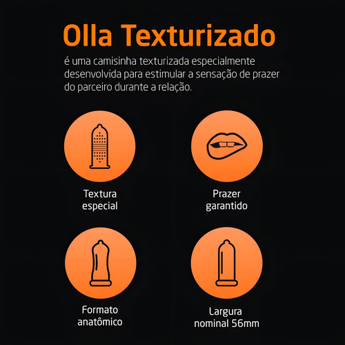 9 Preservativos Olla Texturizado 56mm Diferente Texturas