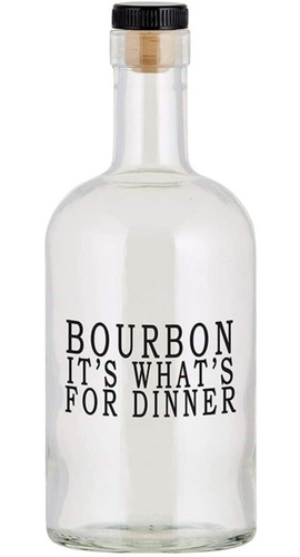 Bourbon Botella De Licor De Cristal Con Tapón De Corch...