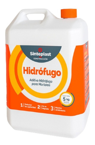 Hidrófugo Sinteplast 5 Lt Impermeabilizante Morteros Int Ext