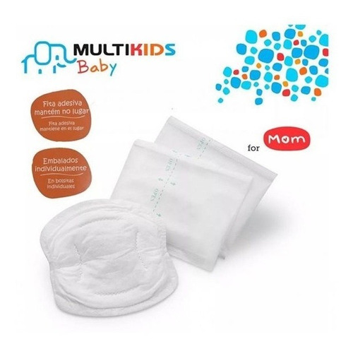 Imagem 2 de 2 de Absorvente Descartável Para Seios Multikids Bb192