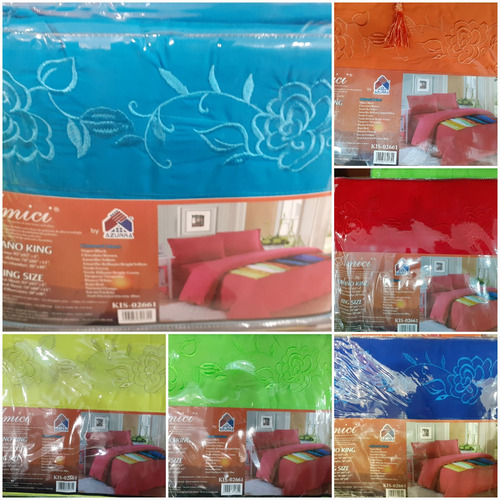 Juego De Sabana King Zize 2x2 Unicolor Marca Amici