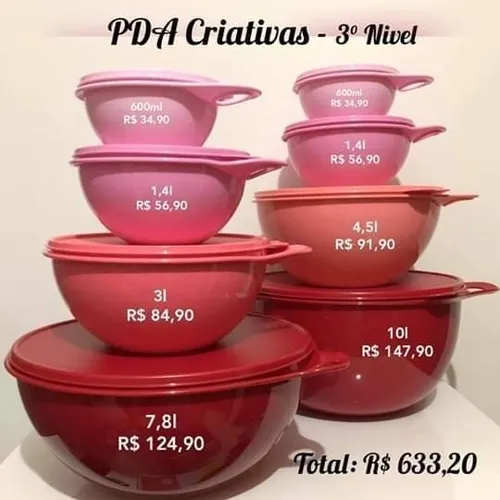 Tupperware Criativa 7,8 Litros Vermelha - Mãe, Casei e Agora?-Tupperware!