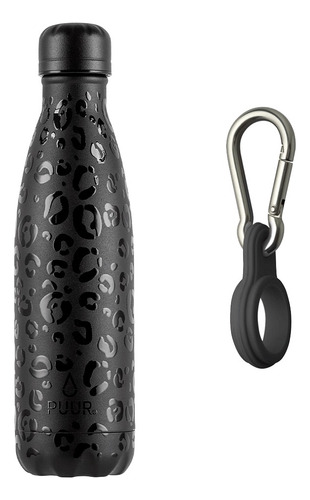 Set Puur Botella Panther 500ml + Gancho Negro