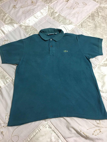 Lacoste Playera Polo Para Caballero Talla L Color Verde