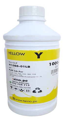Tinta Hp Plotter Compatible 1 Litro B - C - Y - M