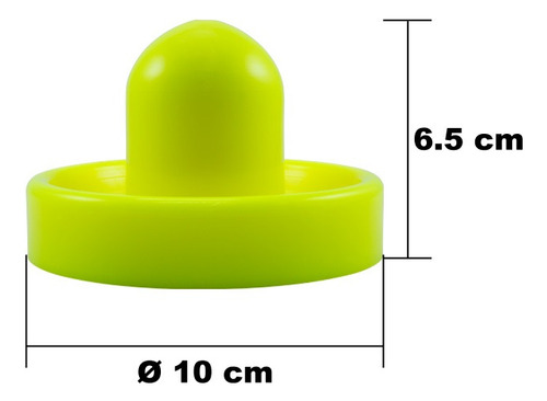 Manopla Amarillo Fosfo Para Mesa De Air Hockey Javaz Team