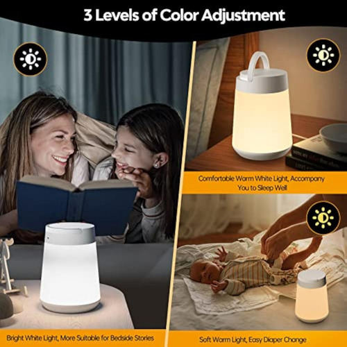 Luz Nocturna Para Niños Con Sensor Táctil Led Recargable