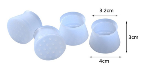 Imagem 4 de 6 de 16pc Cadeira De Mesa De Silicone Perna Cap Pad Móveis Pés